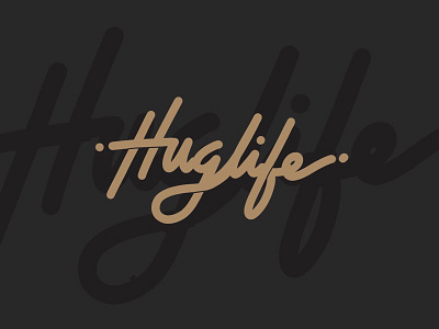 Huglife lettering