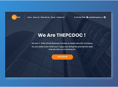 ThePCDOC com Home page company design technology ui webdesign website