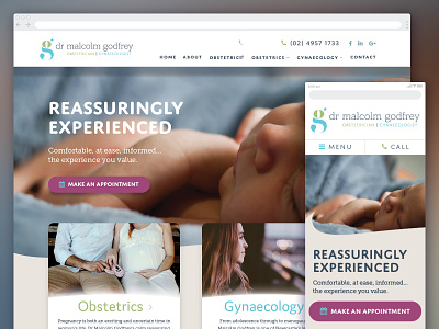 Web design for Dr Malcolm Godfrey ui website design