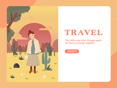 Travel design illustration web