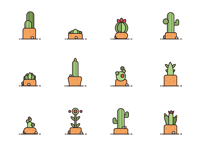 Plant painting icon illustration ui