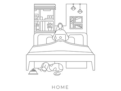 H is for Home design digital art flat icon illustration illustrator line art minimal storytelling vector