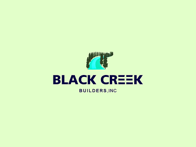 Black Creek design flat illustration logo typography vector