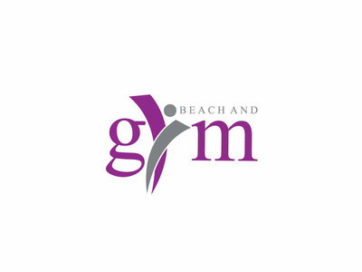 Bandg design flat graphic design gym icon logo purple simple stylish unique vector