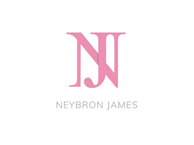 Neybron design flat icon instagram logo monogram simple stylish timeless typography unique vector