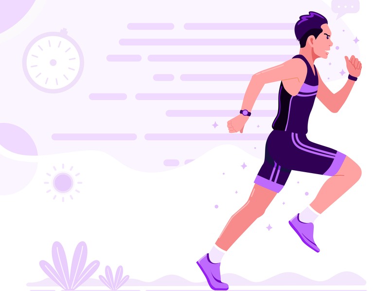 Running Men Athletic Sport vector illustration by Zain A' on Dribbble