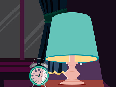 Good Night alarm besidetable clock lamp night sleep