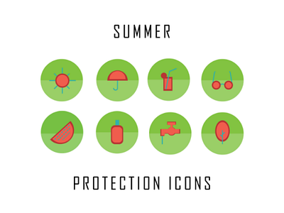 Summer protection icon's