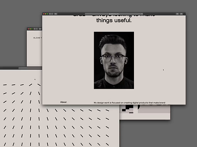 Personal Portfolio Relaunch digital design grid interaction magnetic portfolio scroll interaction
