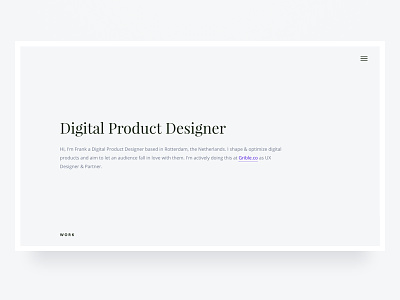 Personal Page Update - franklagendijk.com clean design flat minimal site typography ui web