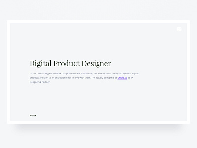 Personal Page Update - franklagendijk.com clean design flat minimal site typography ui web