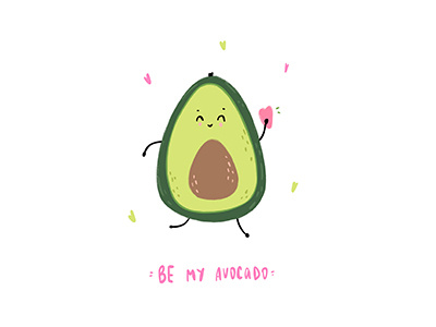 Be my avocado ♥ avocado character children book children book illustration design editorial art flat illustration illustration art procreate