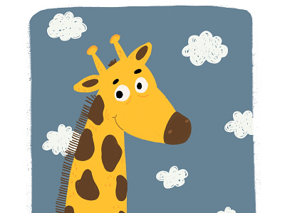 Giraffe character children book children book illustration design editorial art flat giraffe illustration illustration art kids books procreate