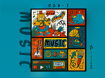 365days practice-027 music design illustration