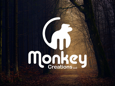 Monkey Creations branding design flat icon illustration logo minimal vector