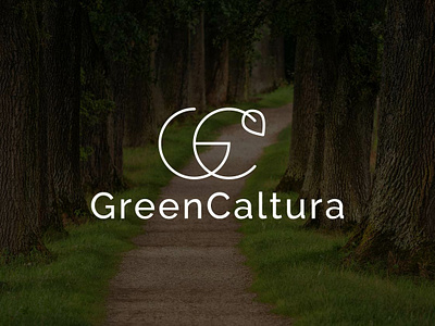 Green Cultura branding design flat illustration logo vector