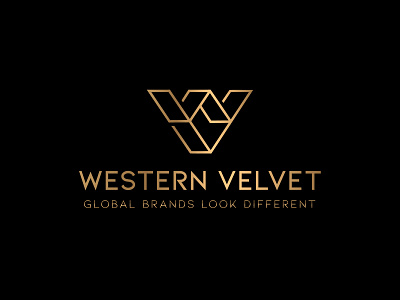 Western velvet branding design flat illustration logo