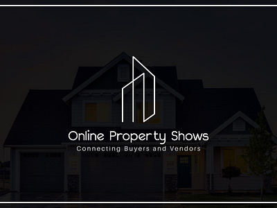 Online property shows branding design flat illustration logo vector