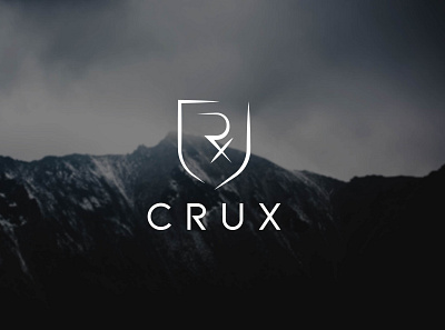 CRUX Logo branding design flat illustration logo minimal vector