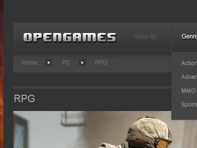 Header - OC Gaming/Video Template layout opencart video games website