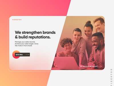 Conceptual Landing Page for Pinkston, a Sales Management Company concept design dribbble figma hci interaction design interface landingpage onehourchallenge photoshop sketch ui uidesign userinterface ux uxdesign web webdesign websitedesign xd