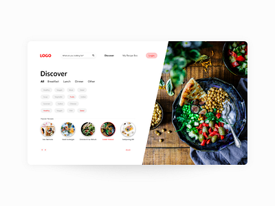 Recipe Box Website UI design