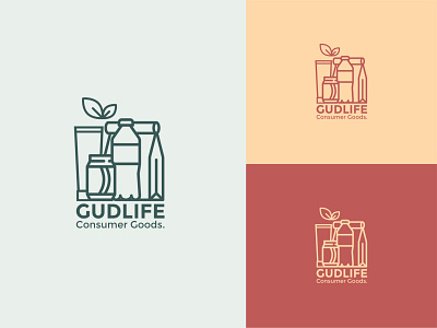 Gudlife Consumer Goods Logo brand identity branding consumer branding consumer goods design flat fmcg food and drink icon illustration logo products symbol icon typography vector vibrant