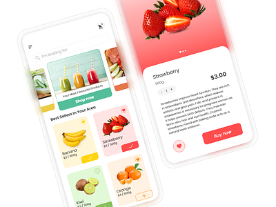 Grocery store mobile app adobe xd android app android app design app design e commerce app ecommerce shop food and drink grocery ios app minimal shop ui ui desgin ux