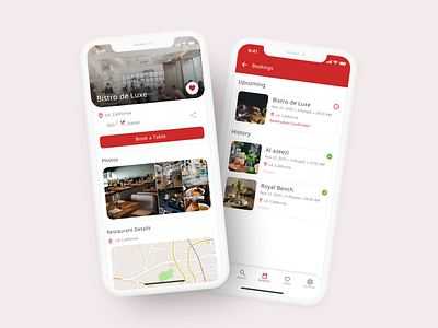 Table reservation app app design figma minimal reservation retaurant booking table table booking ui ux