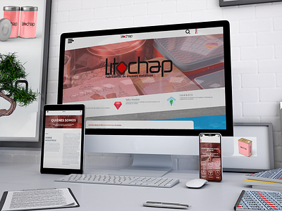 Diseño web LITOCHAP app branding design identity logo mockup responsive vector web website