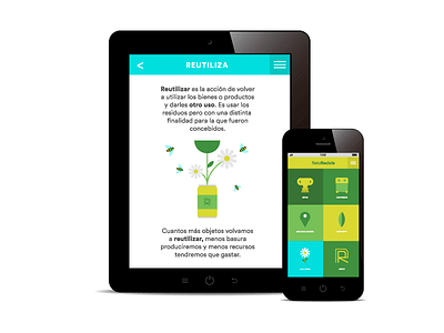 Diseno App Reciclar app branding design logo web website