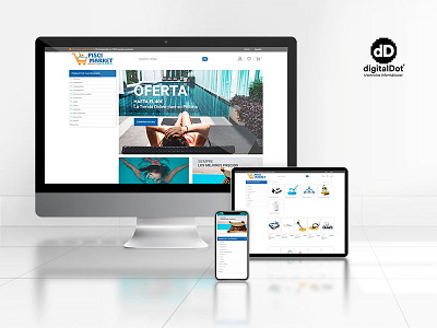 Diseño y desarrollo de tienda online Piscimarket branding design logo responsive ux web website