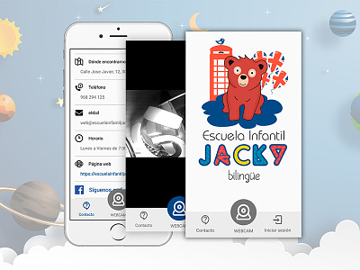 Diseño y Desarrollo de APP Jacky Escuela Infantil animation app branding design identity logo responsive ui ux vector