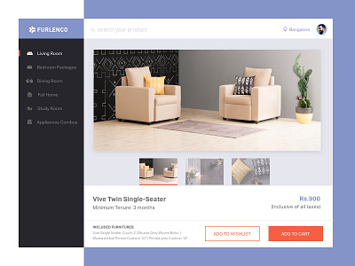 Furlenco - Concept concept e commerce furniture ui website