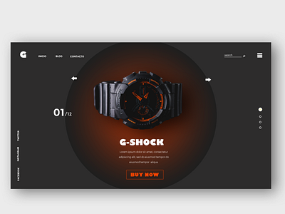Landing page for online watches store