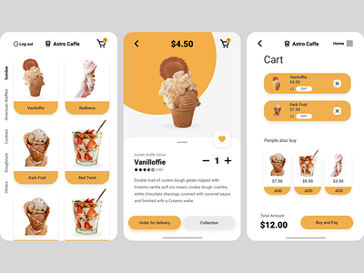 Ice cream App ui ux