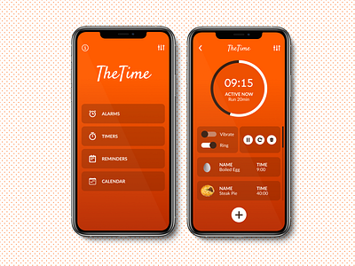 Countdown Timer alarm app design stopwatch timer ui ux
