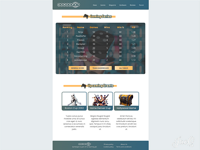 Gaming App Concept - Leaderboard dailyui design gamers gaming website leaderboard logo table ui web website