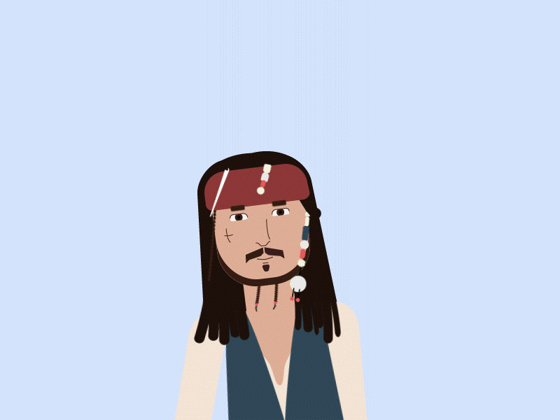 Character walk after effects animated gif character character animation character design gif illustration illustrator jack sparrow motion design motiongraphics pirate pirates walk walking