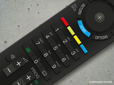 Sony Remote adobe copenhagen download free illustrator presentation product realistic remote sony television tv vector vectors www.copenhagenvectors.com