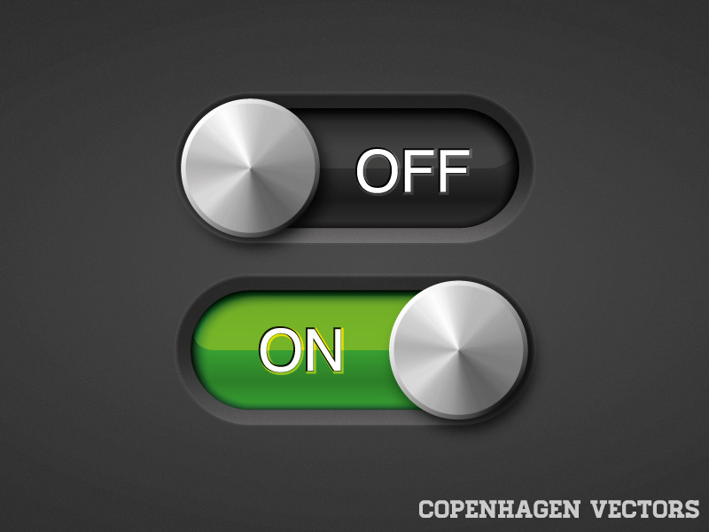 On/Off slider adobe copenhagen download free presentation product realistic vector vectors www.copenhagenvectors.com onoff on off slider