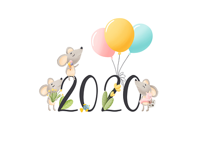 Calendar 2020 2020 calendar cute cute characters cute illustrations rat