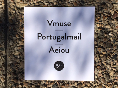 how to make 3 brands look nice on a little square space? aeiou brand building entrance identity portugalmail vmuse