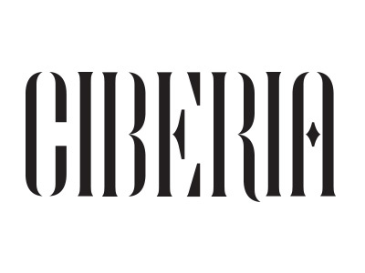 CIBERIA ciberia custom type lettering logotype magazine news process proposal sketch