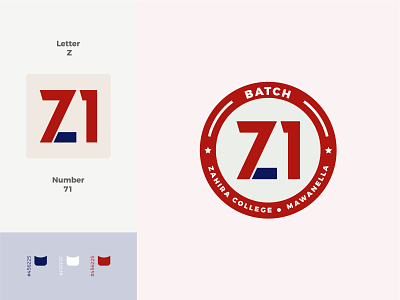 Zahirians 71st Batch batch design designer graphic designer logodesign logodesigner school school batch logo
