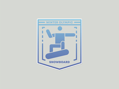 Snowboard Winter Olympic - Badge badge badge design design graphic design snowboard snowboard badge sport winter olympic