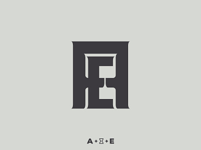 AE Monogram - Logo black black and white brand branding design designer graphic design graphic designer hourglass logo logo design logo designer monogram