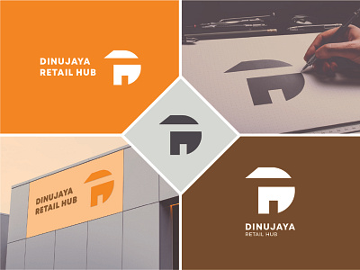 Dinujaya Retail Hub - Logo branding d logo d negative space logo design designer graphic design graphic designer logo logo designer logodesign negative space negative space logo retail shop logo