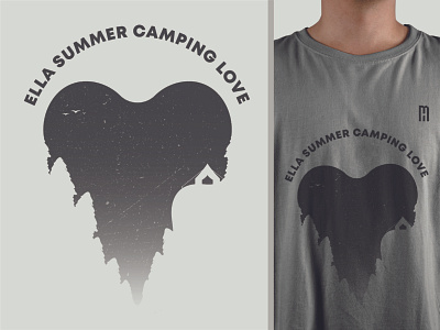 Ella Summer Camping Love - Illustration black and white camping design designer ella graphic design graphic designer hiking illustration sri lanka sri lankan srilanka stickermule
