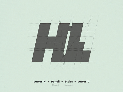 HL Lettermark - Concept & Construction branding conceptual logo graphic design letter logo lettermark logo logodesign monogram